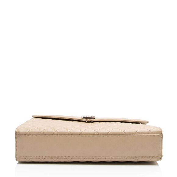 Saint Laurent Mixed Matelasse Grain de Poudre Monogram Large Shoulder Bag - Picture 4 of 16